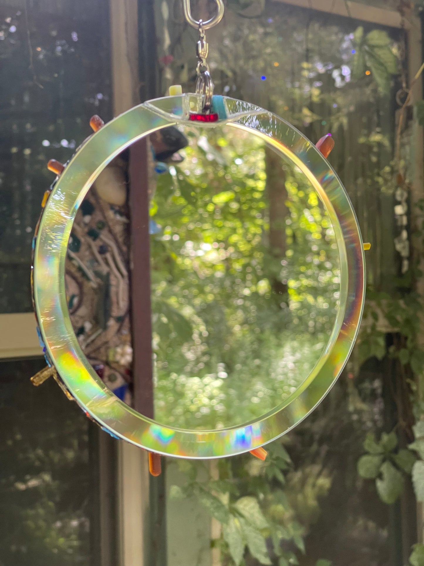 Celestial mirror mosaic stunning sun catcher