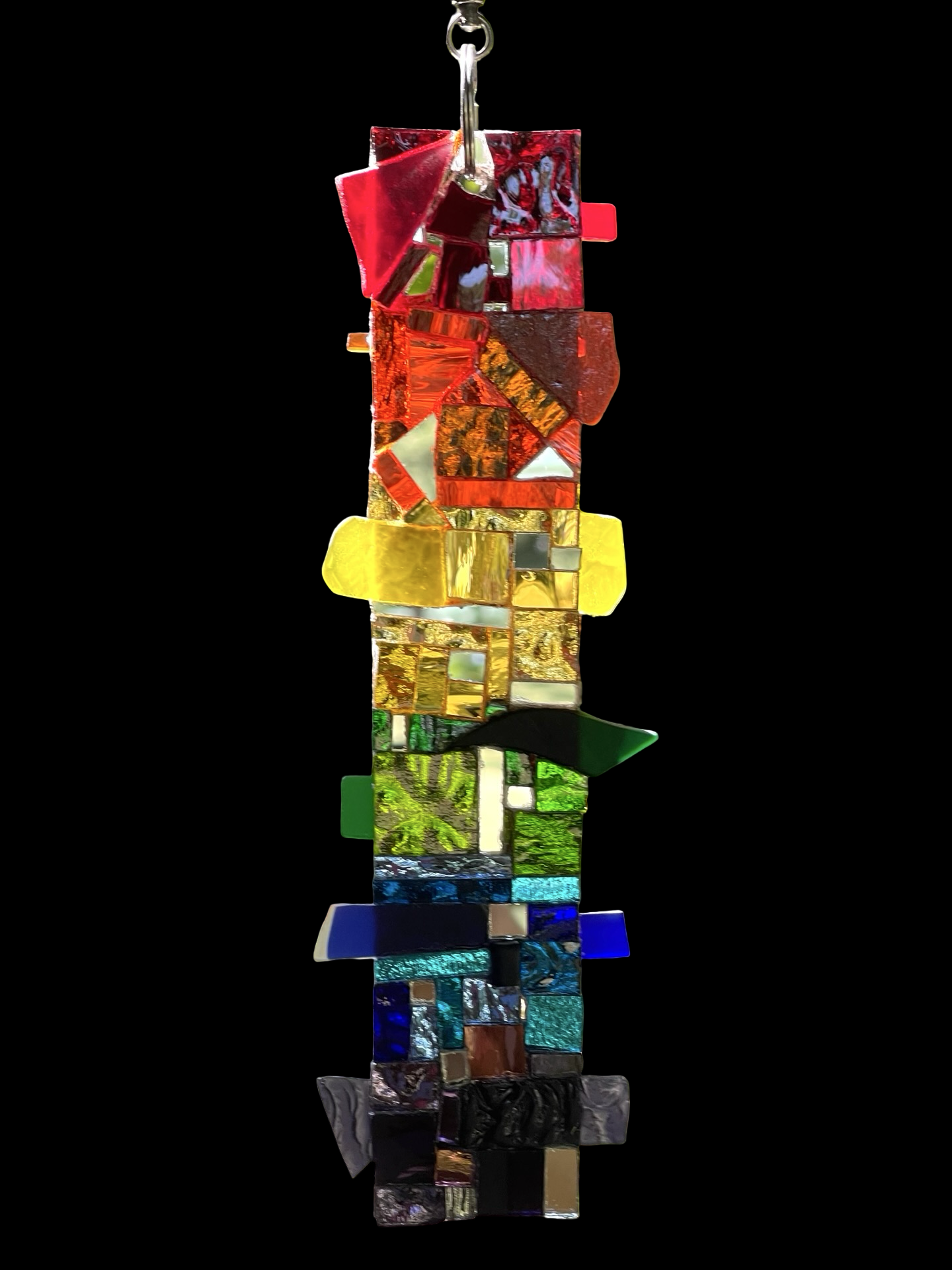 Pride rainbow mirror mosaic rectangle sun catcher