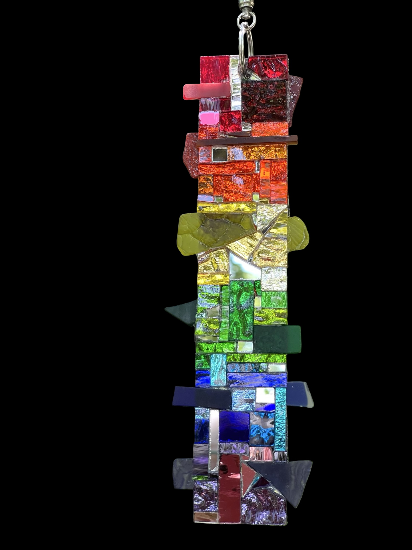 Pride rainbow mirror mosaic rectangle sun catcher