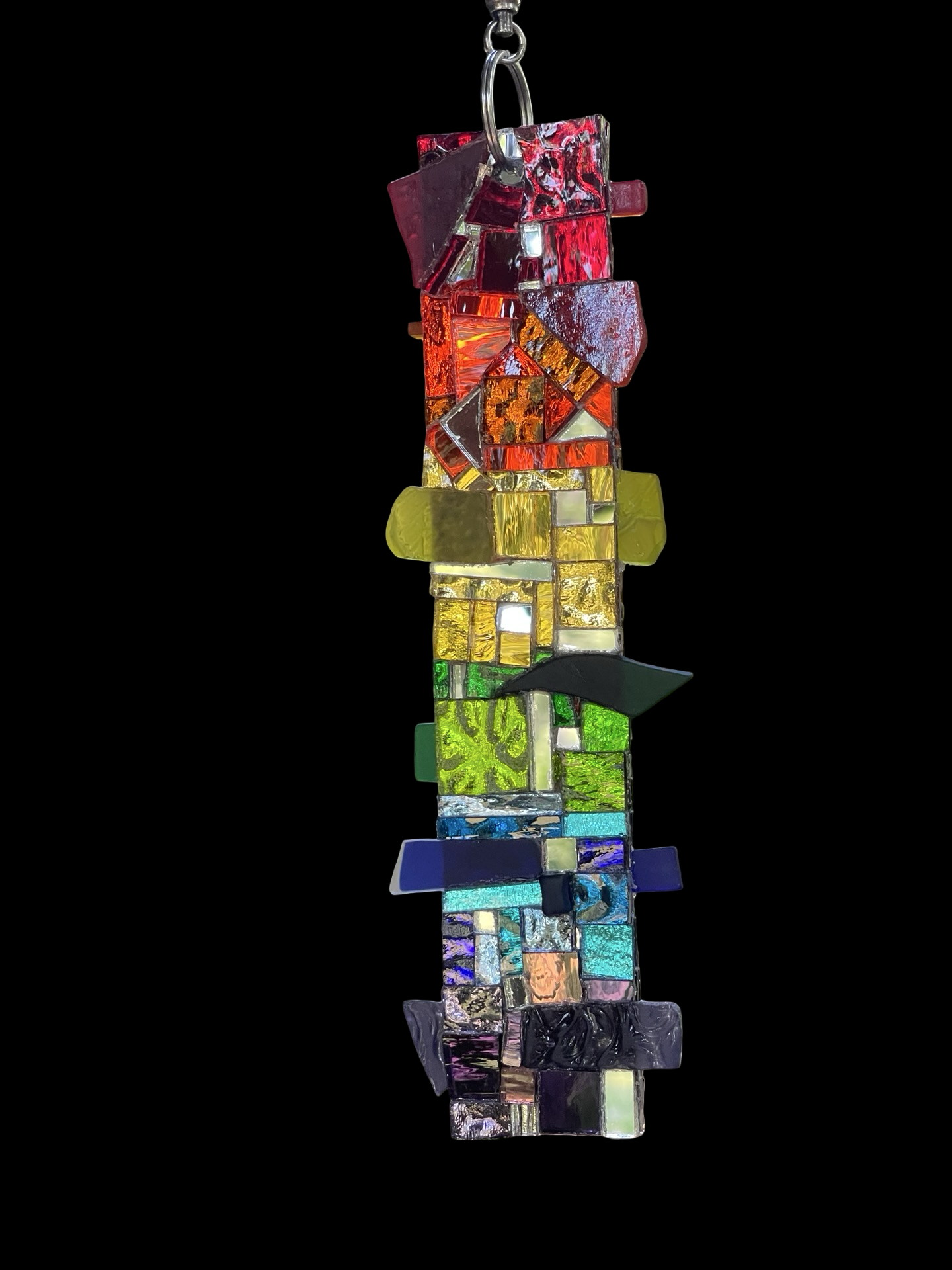 Pride rainbow mirror mosaic rectangle sun catcher