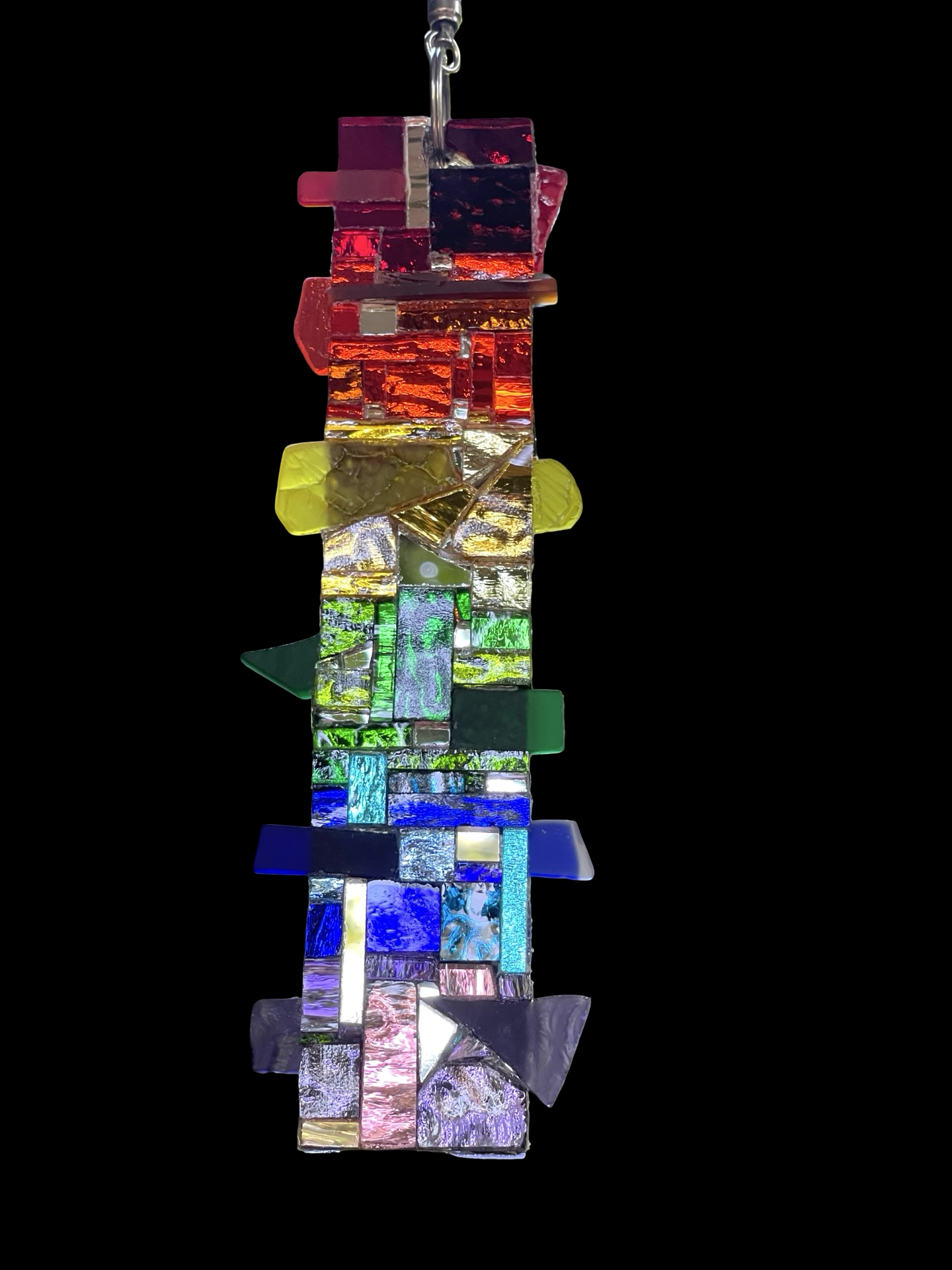 Pride rainbow mirror mosaic rectangle sun catcher