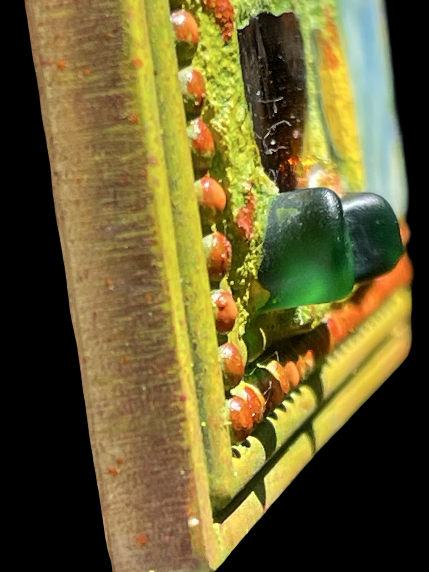 Single toggle mosaic light switch cover, beautiful vintage glass and mirror bits