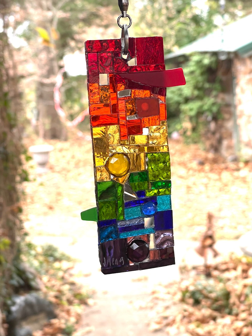 Petite 6” Rainbow Pride Mirror Mosaic Sun Catcher