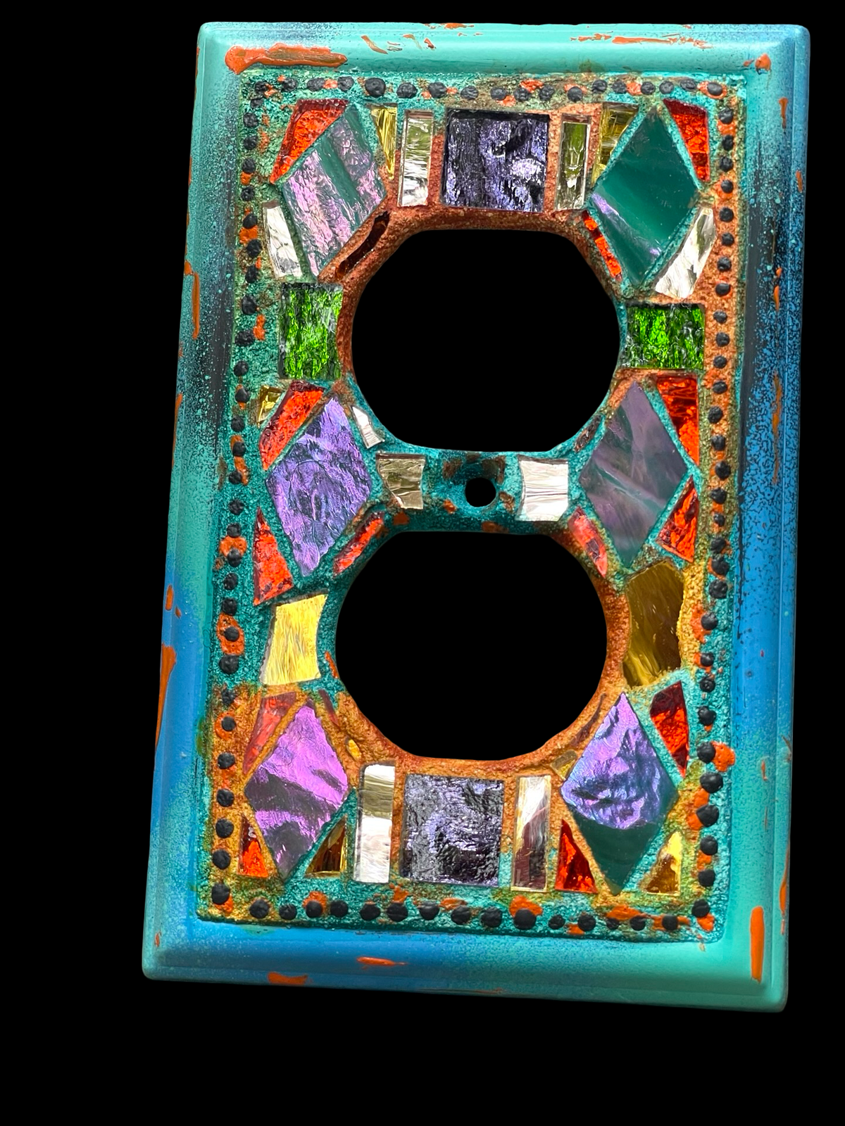 Mirror Mosaic Iridescent Plug In Cover, Beautifully Useful