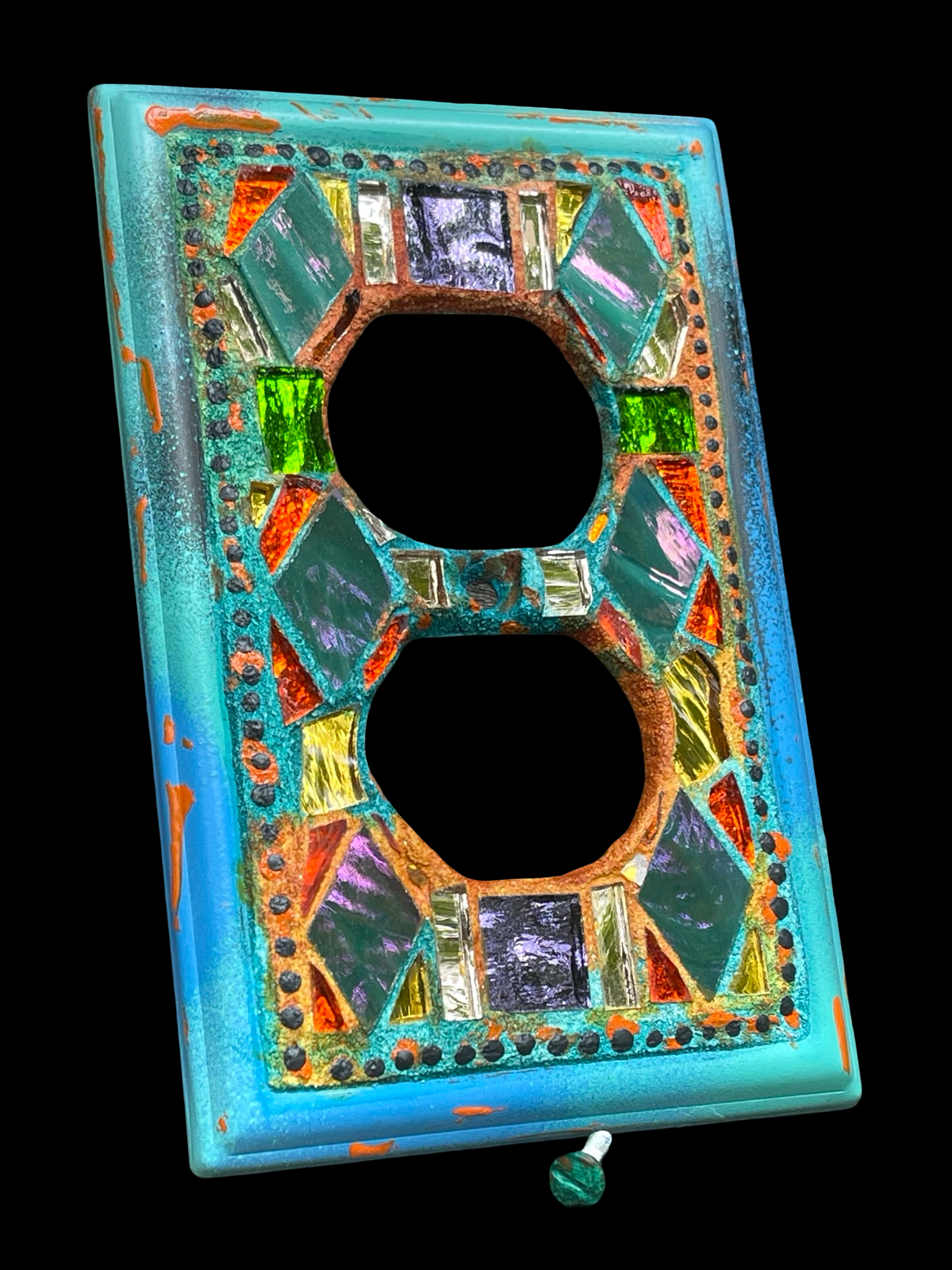 Mirror Mosaic Iridescent Plug In Cover, Beautifully Useful
