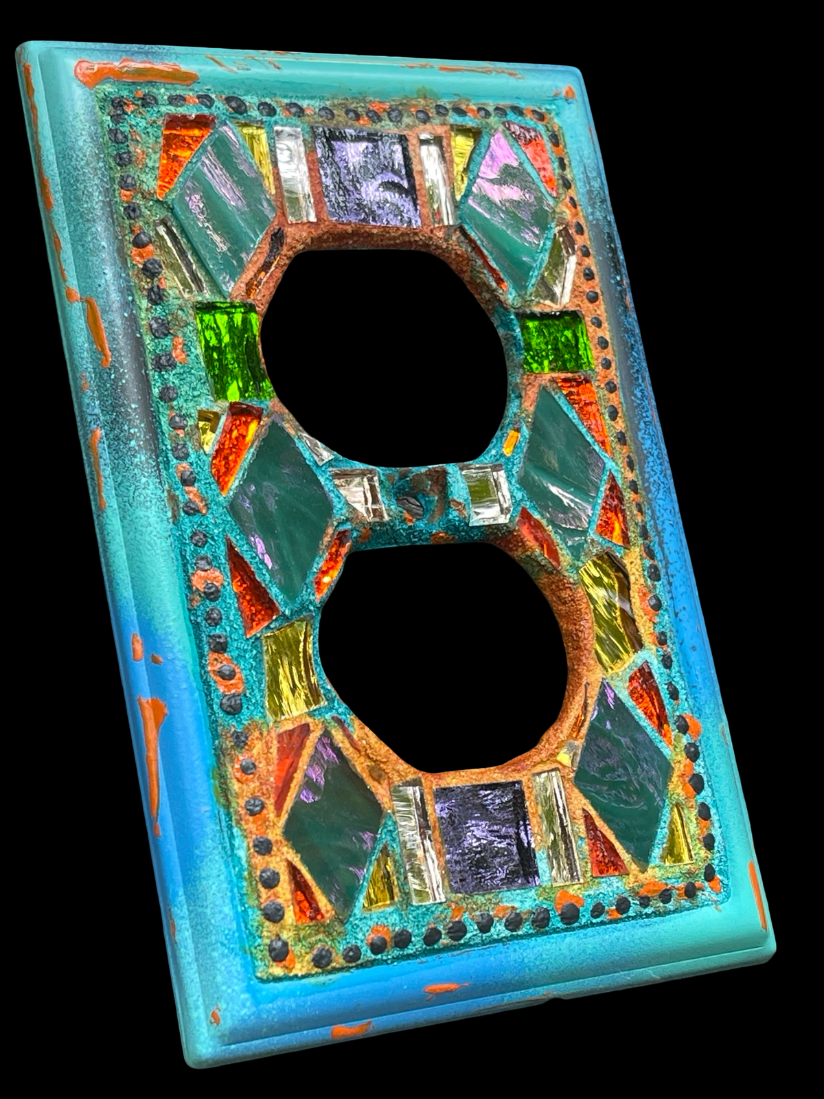 Mirror Mosaic Iridescent Plug In Cover, Beautifully Useful
