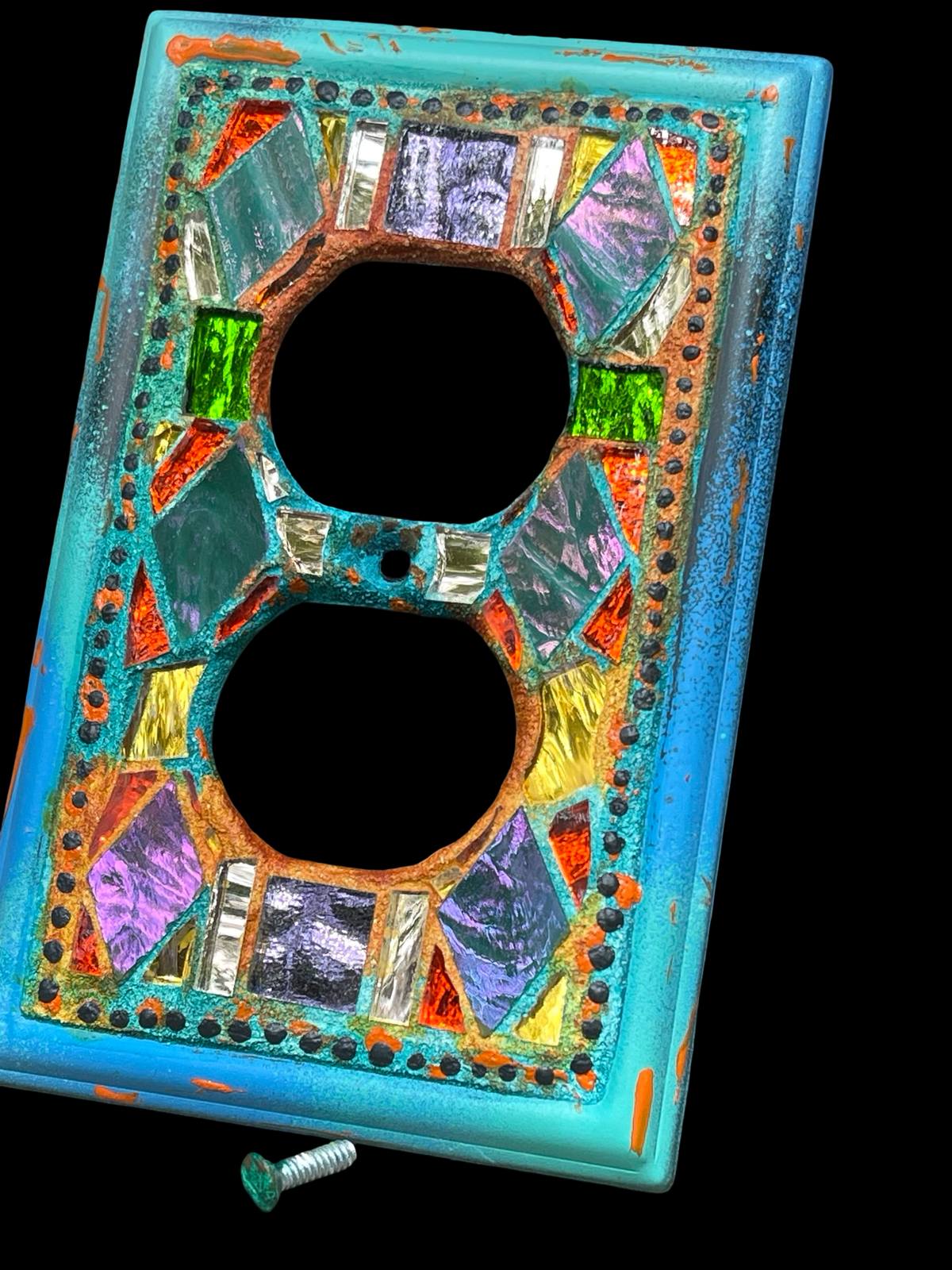 Mirror Mosaic Iridescent Plug In Cover, Beautifully Useful