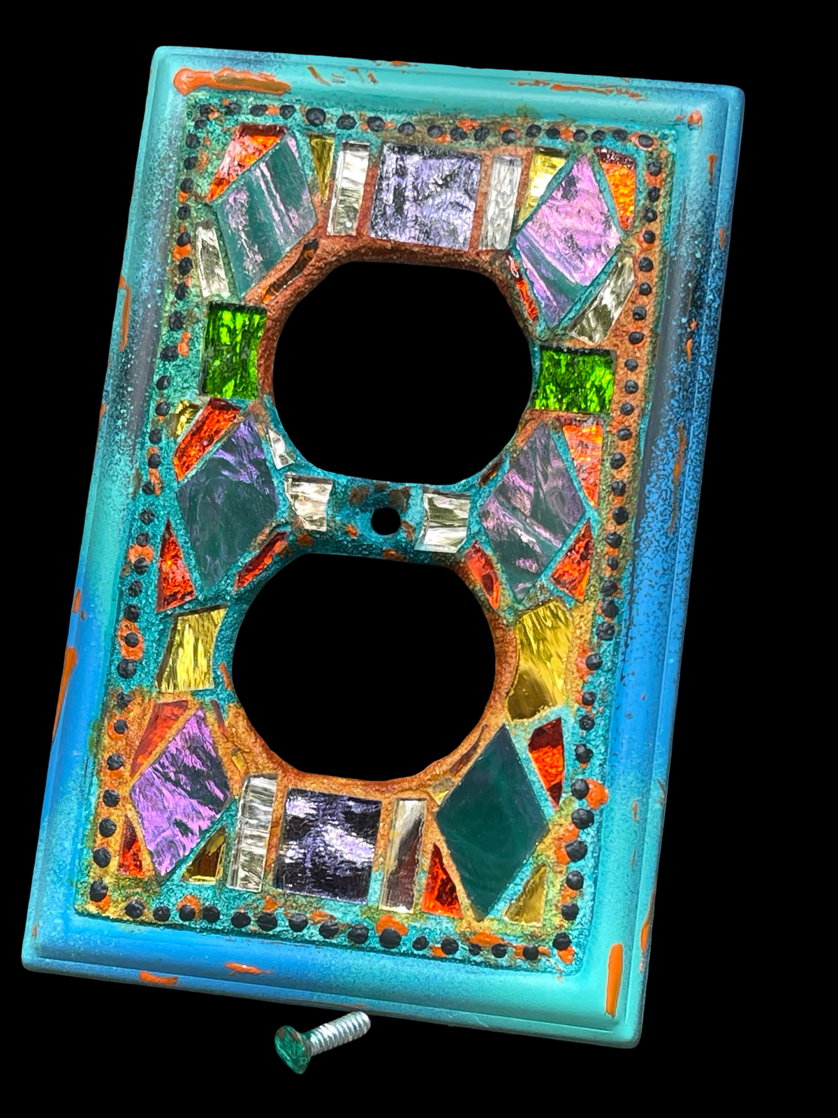 Mirror Mosaic Iridescent Plug In Cover, Beautifully Useful