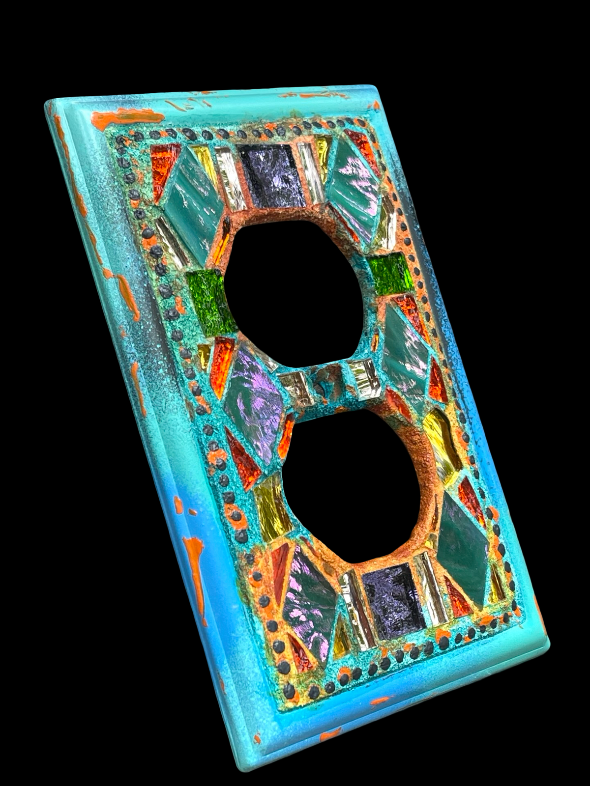 Mirror Mosaic Iridescent Plug In Cover, Beautifully Useful