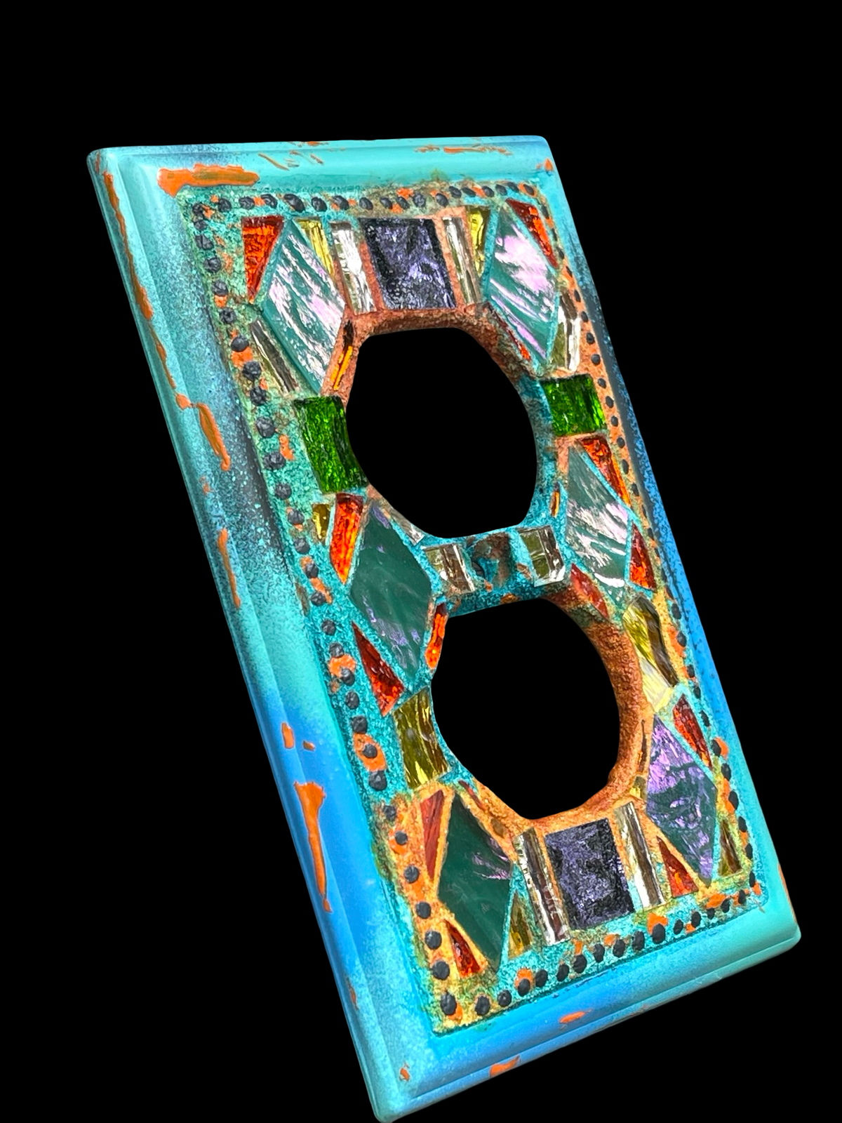 Mirror Mosaic Iridescent Plug In Cover, Beautifully Useful