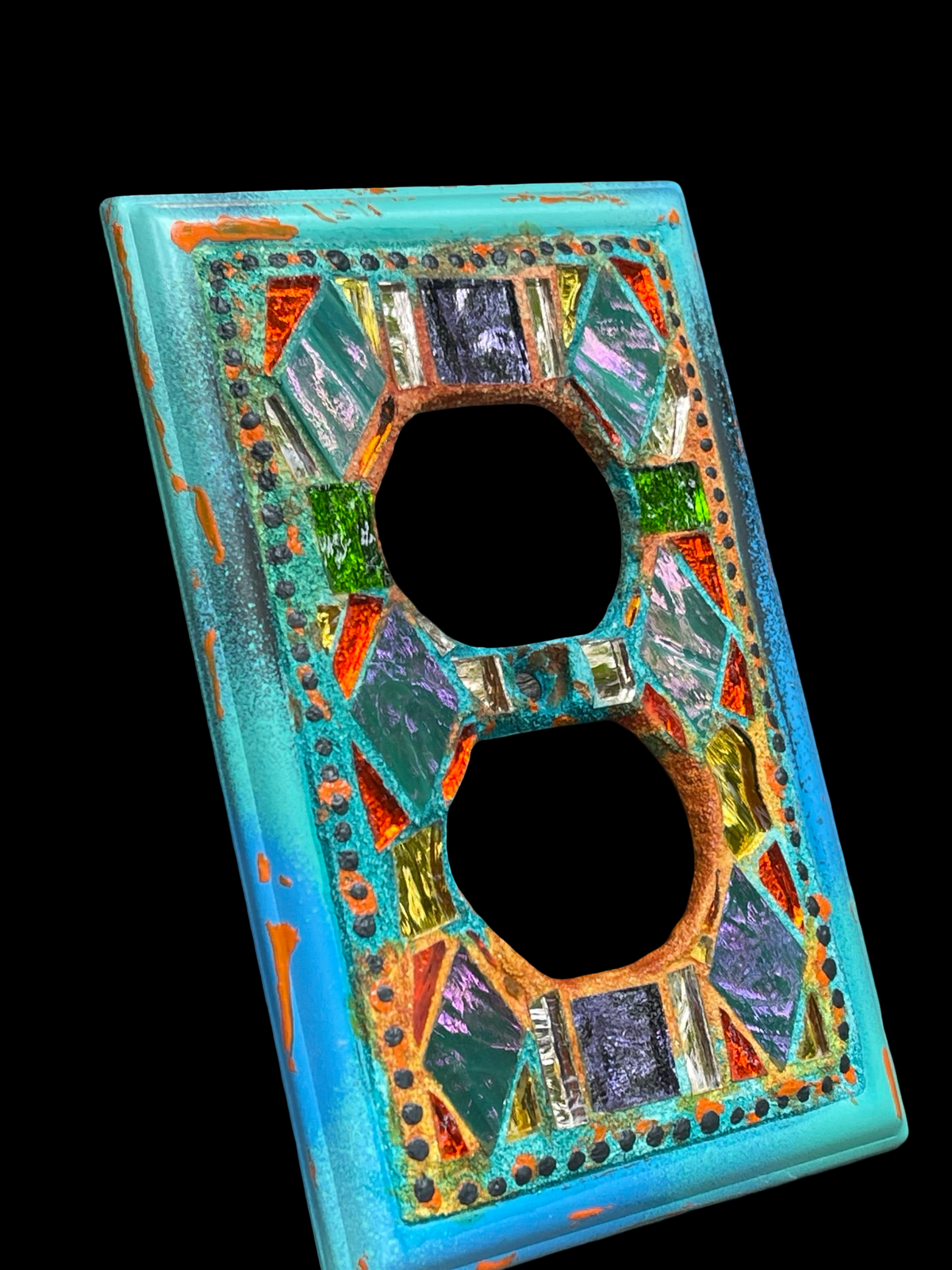 Mirror Mosaic Iridescent Plug In Cover, Beautifully Useful