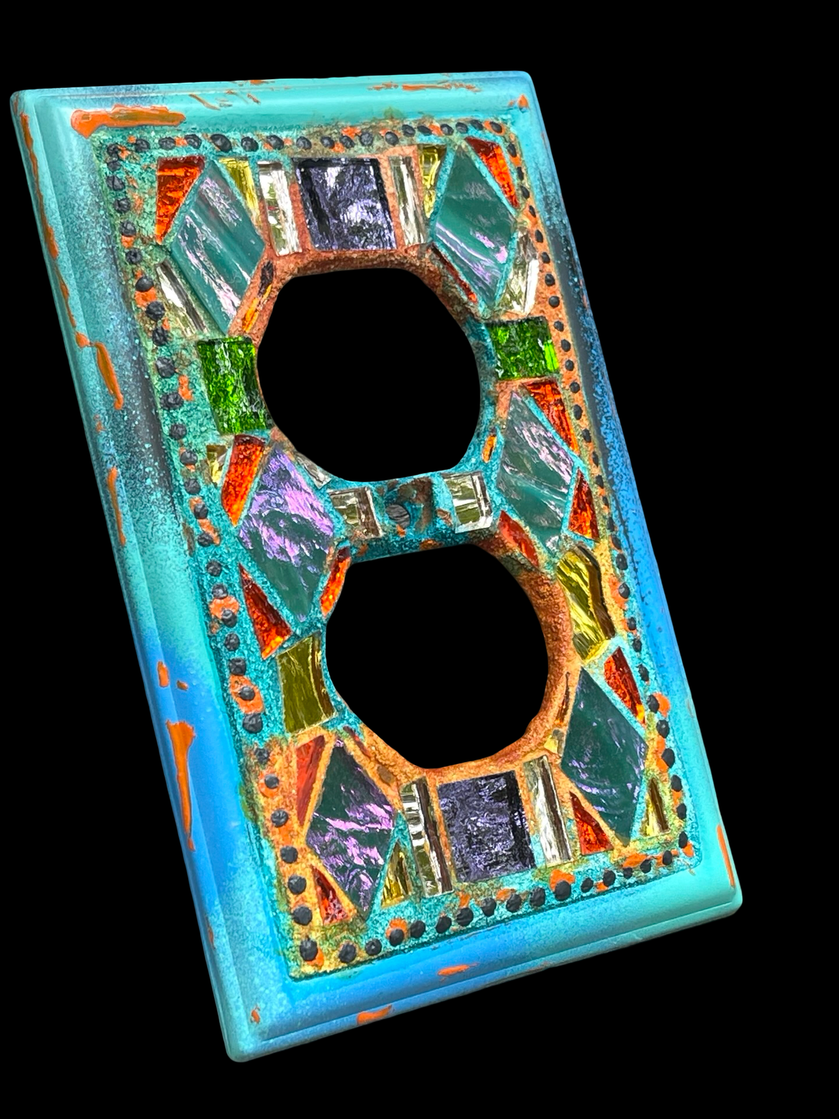 Mirror Mosaic Iridescent Plug In Cover, Beautifully Useful