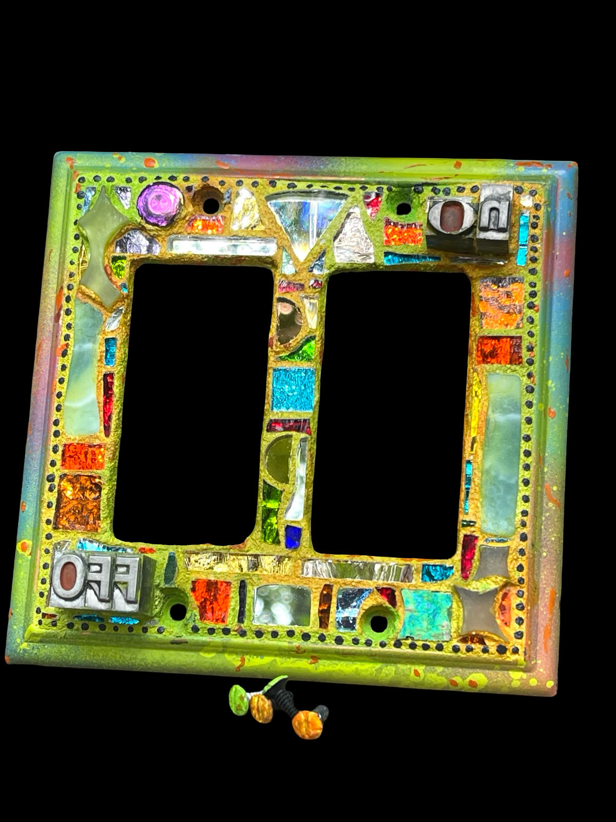 Double Rocker Mirror Mosaic Light Switch Cover