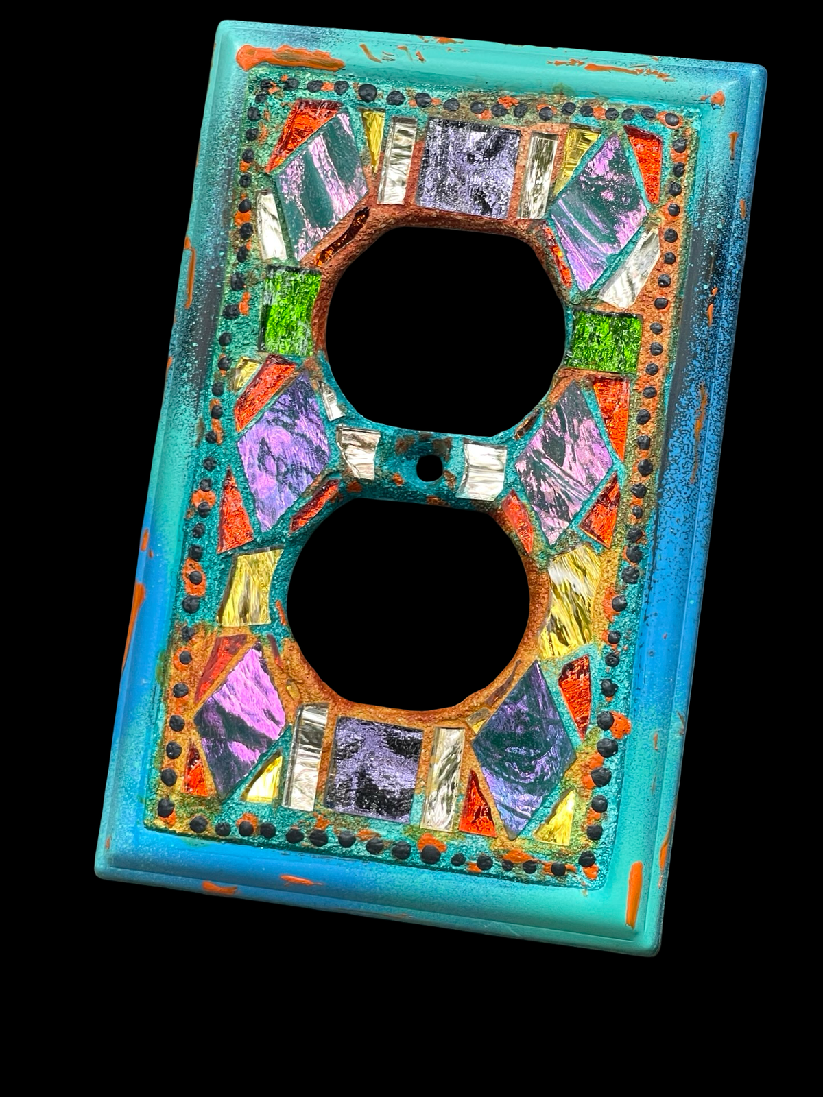 Mirror Mosaic Iridescent Plug In Cover, Beautifully Useful