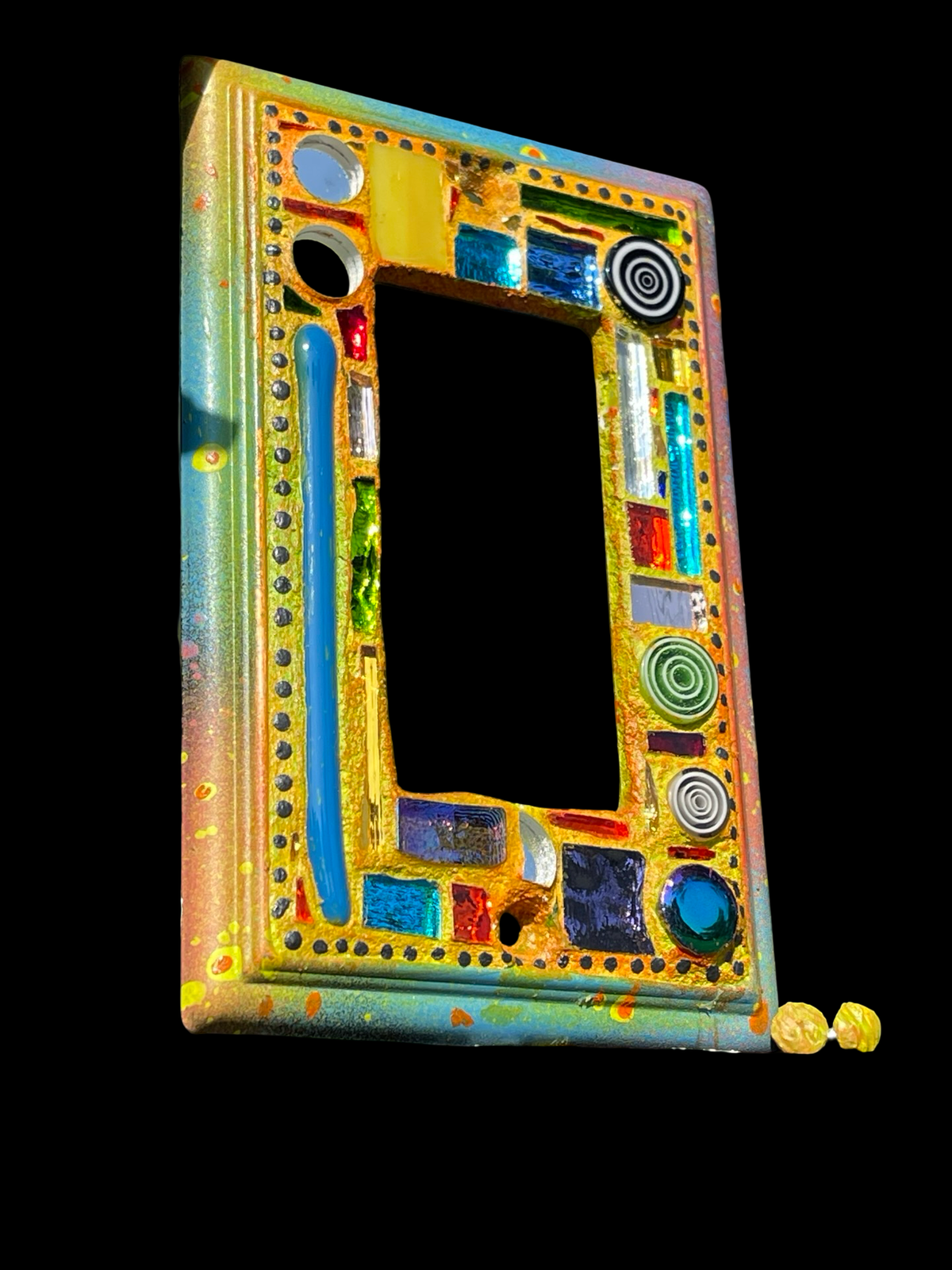 Circles, Squares, Mirror Bits, Mosaic Single Rocker Switch Cover