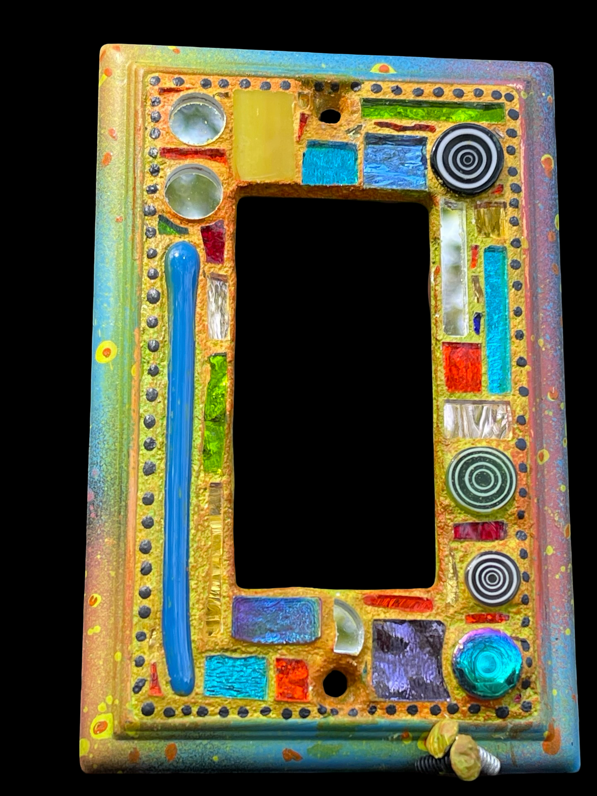 Circles, Squares, Mirror Bits, Mosaic Single Rocker Switch Cover