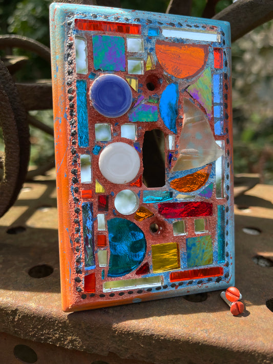 Santa Fe Rain Cloud Mosaic Single Toggle Light Switch