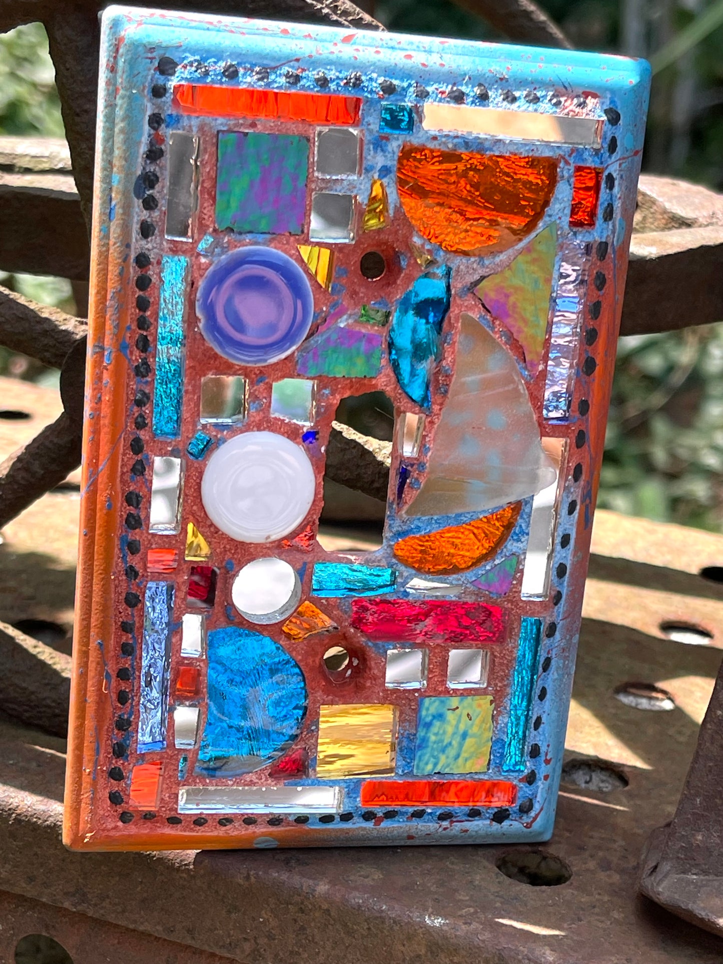 Santa Fe Rain Cloud Mosaic Single Toggle Light Switch