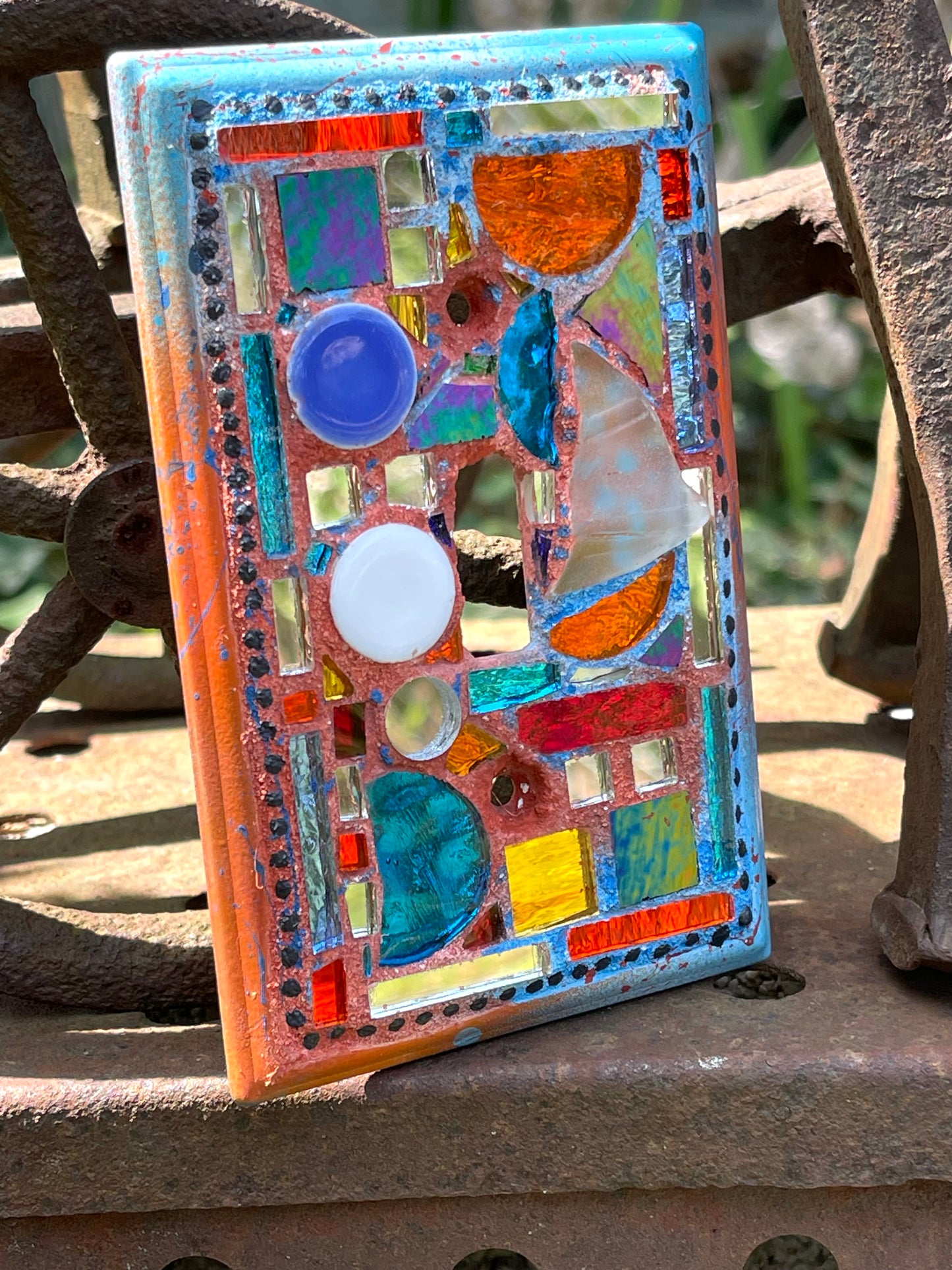 Santa Fe Rain Cloud Mosaic Single Toggle Light Switch