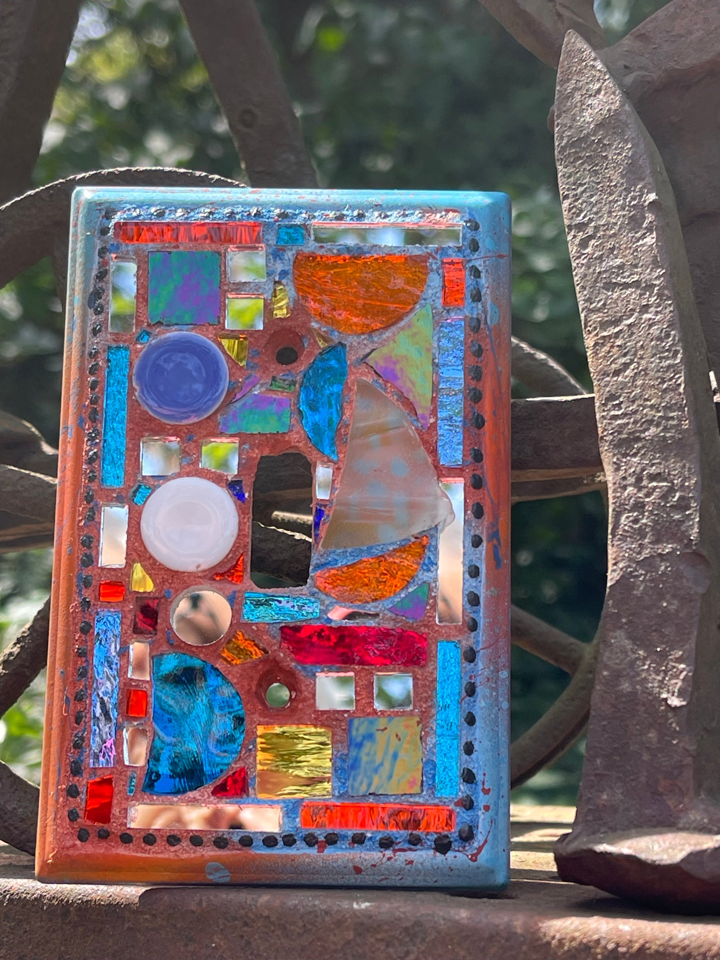 Santa Fe Rain Cloud Mosaic Single Toggle Light Switch