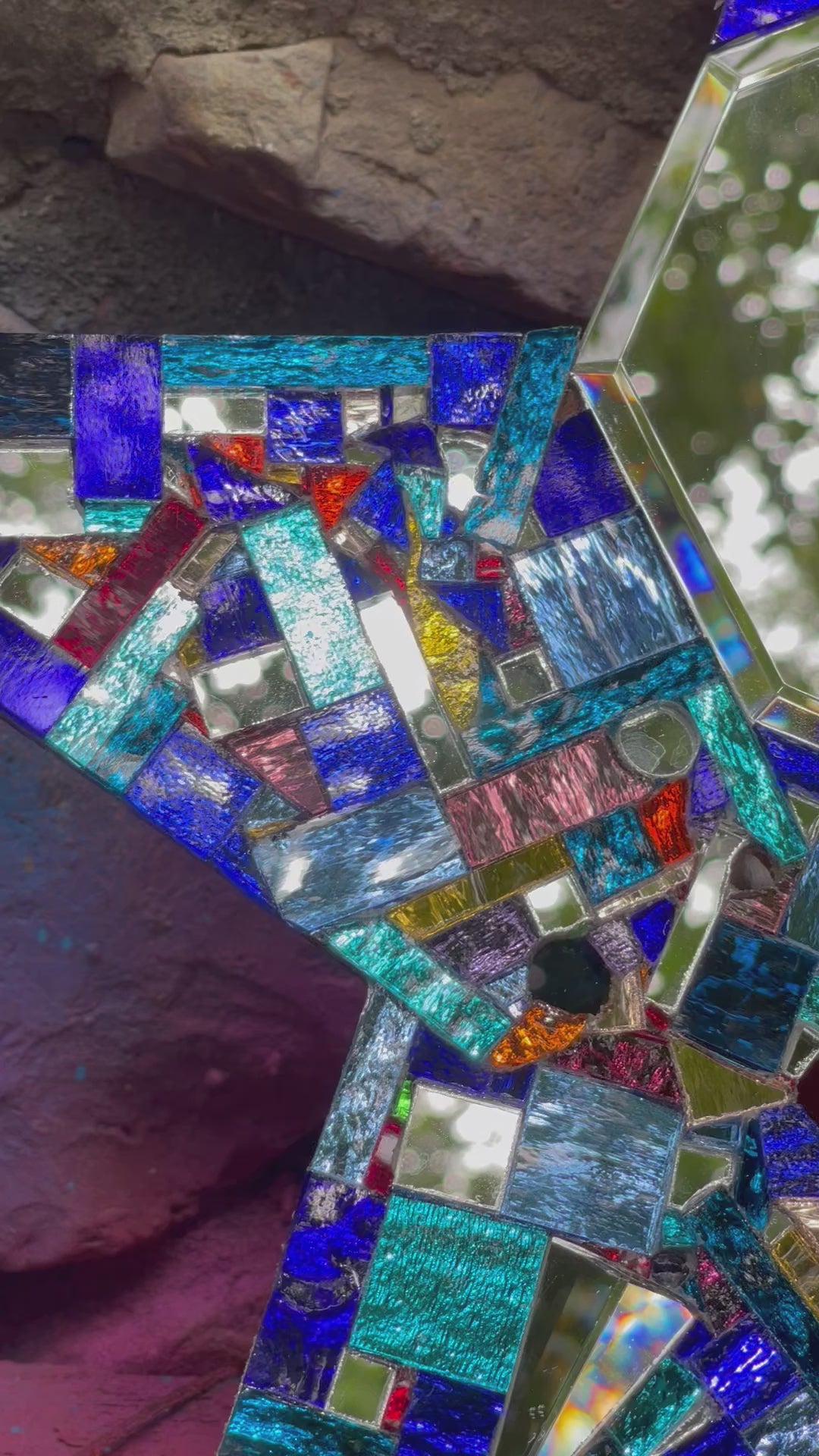 Sparkling 14” Mirror Mosaic Star – Hungryhollerjan.com